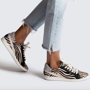 Dolce Vita Nino Zebra Calfhair sneakers Golden Goose vibe